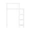 Alaterre Furniture Dover Over Toilet Organizer with Side Shelving ANDO70WH - alternate 1